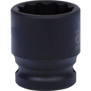 1/2" 12-kant-Kraft-Stecknuss, kurz, 24mm