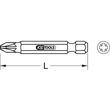 1/4" Bit PZ, 50mm, PZ0, 5er Pack