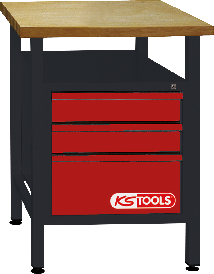 Werkbank mit 3 Schubladen, H840xB600xT600mm