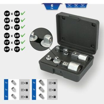 Vergrößerungs-/Reduzieradapter-Satz, Knarre KS TOOLS  BT024006
