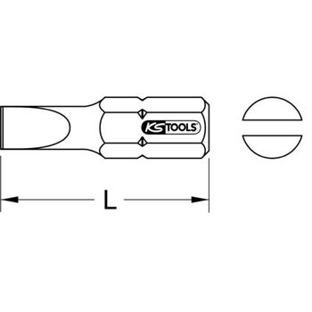 1/4" TORSIONpower Bit Schlitz, 25mm, 3mm, 5er Pack