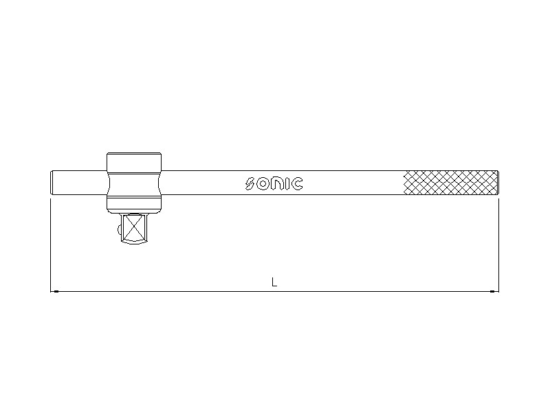 Werkzeug Sonic T-Griff mit Gleitstück 1" mit Adapter 7135 7135560