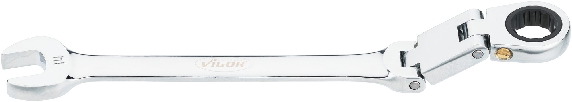VIGOR Doppelgelenk Ratschen-Ring-Maulschlüssel · V6752-14 · Außen Doppel-Sechskant Profil, Außen Sechskant Profil · 14 mm