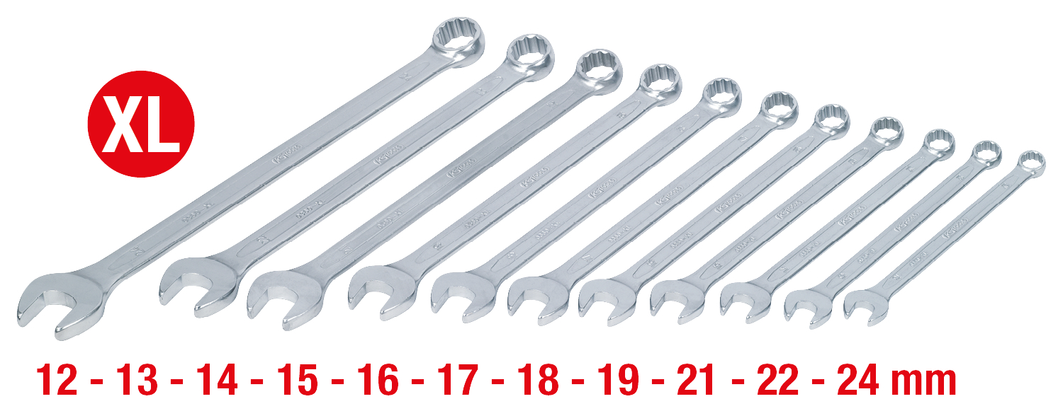 Ringmaulschlüssel-Satz, XL 11-tlg 12-24mm