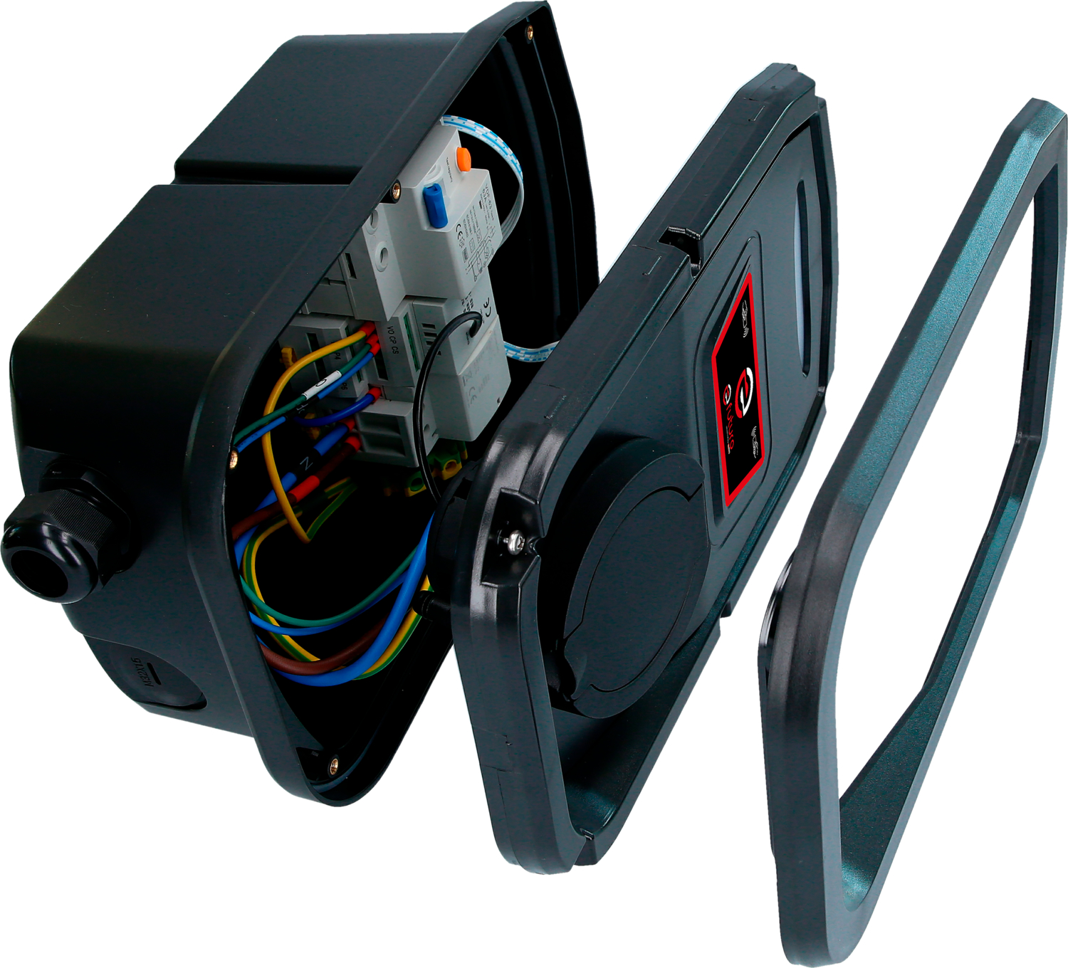 efuturo Wallbox mit Typ 2 Steckdose, 1 Phase, bis zu 3,7 kW, 16 A, 230 V, Mode 3, mit RFID Zugangskontrolle, ohne Stromzähler