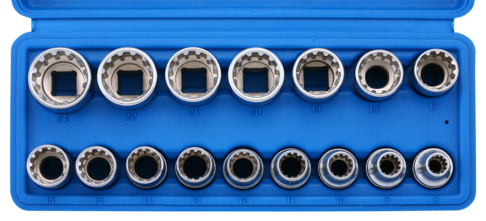 Werkzeug Sonic Multiprofil Stecknusssatz 1/2" 16-tlg. 301601