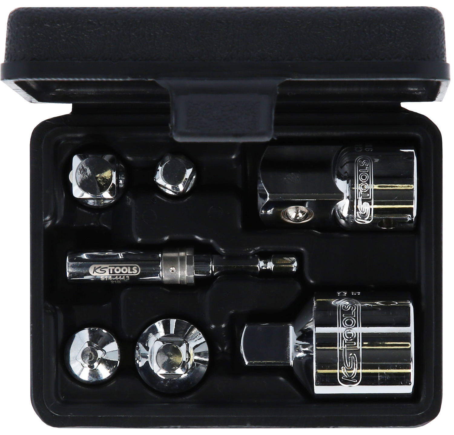 1/4"+3/8"+1/2"+3/4" CHROMEplus Vergrößerungs- und Reduzieradapter-Satz, 7-tlg