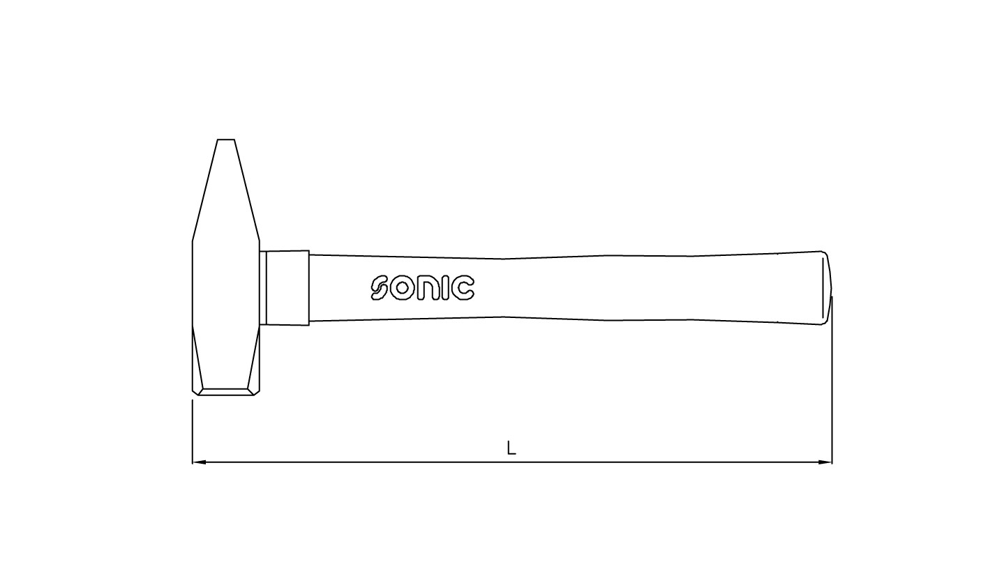 Werkzeug Sonic Schlosserhammer mit Eschengriff 400g 4611400