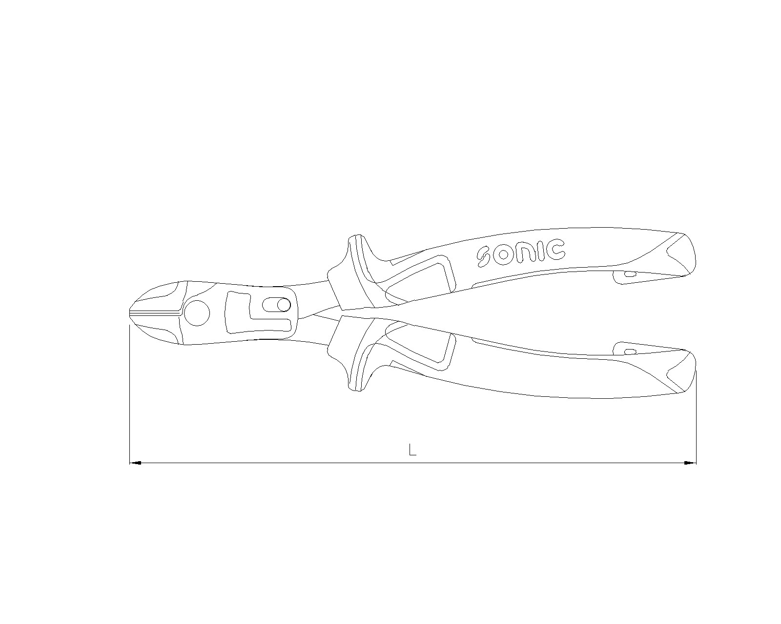 Werkzeug Sonic Kraft-Seitenschneider 8" 4342200