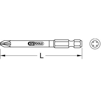 1/4" TORSIONpower Bit, 75mm, PZ1