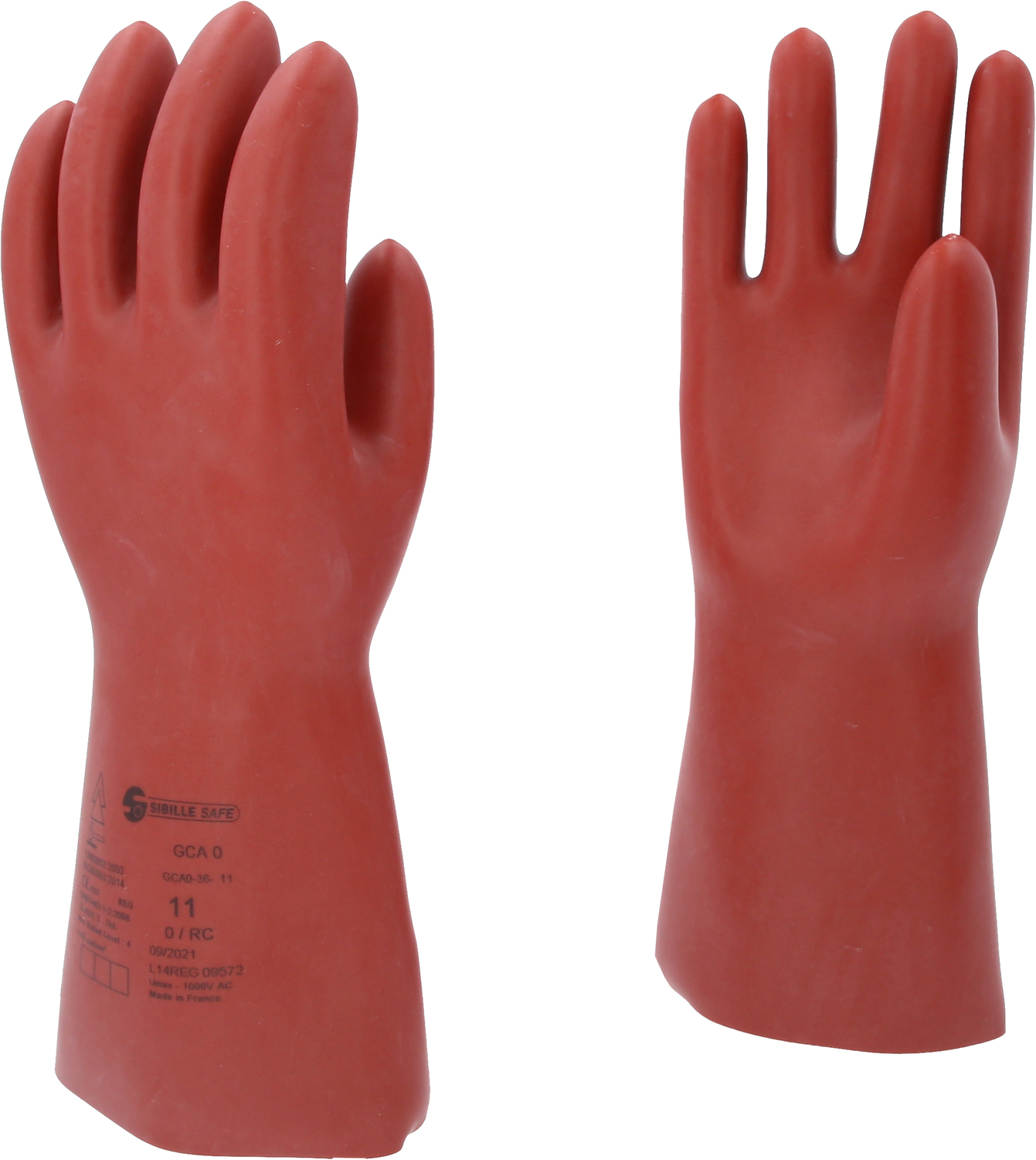 Elektriker-Schutzhandschuh mit mechanischen und thermischen Schutz, Größe 11, Klasse 0, rot