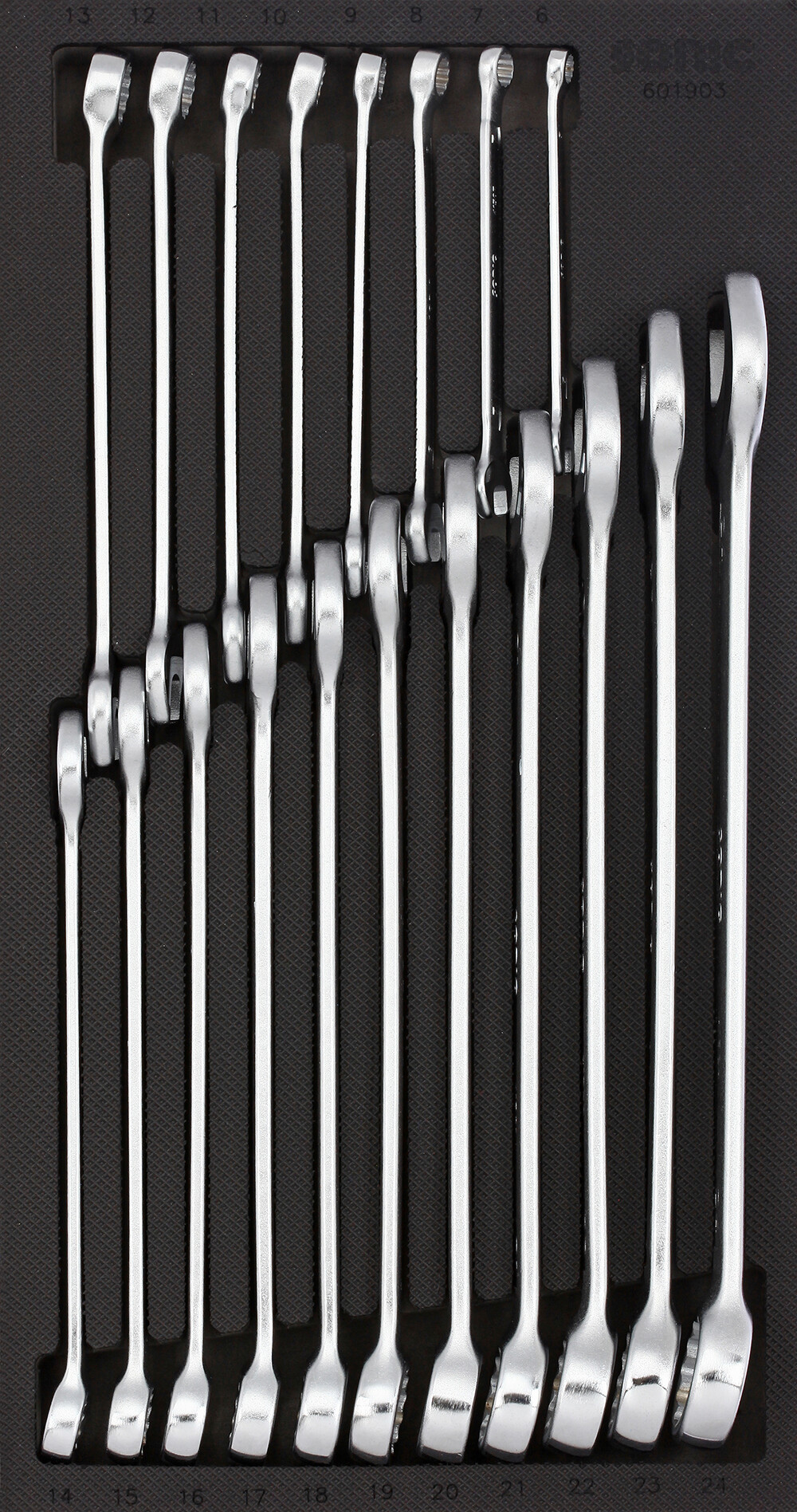 Schaumstoffeinlage, Sortimentskasten Sonic Schraubenschlüsselsatz SFS-S 19-tlg. 601903