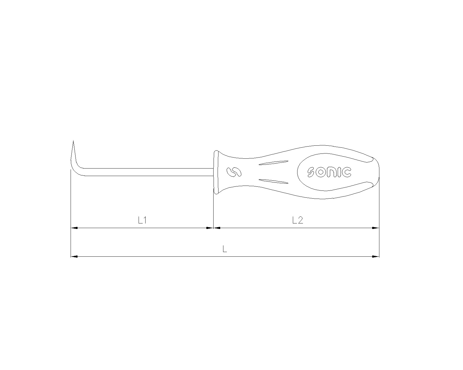 Werkzeug Sonic Mini Lösewerkzeug gebogen 47830