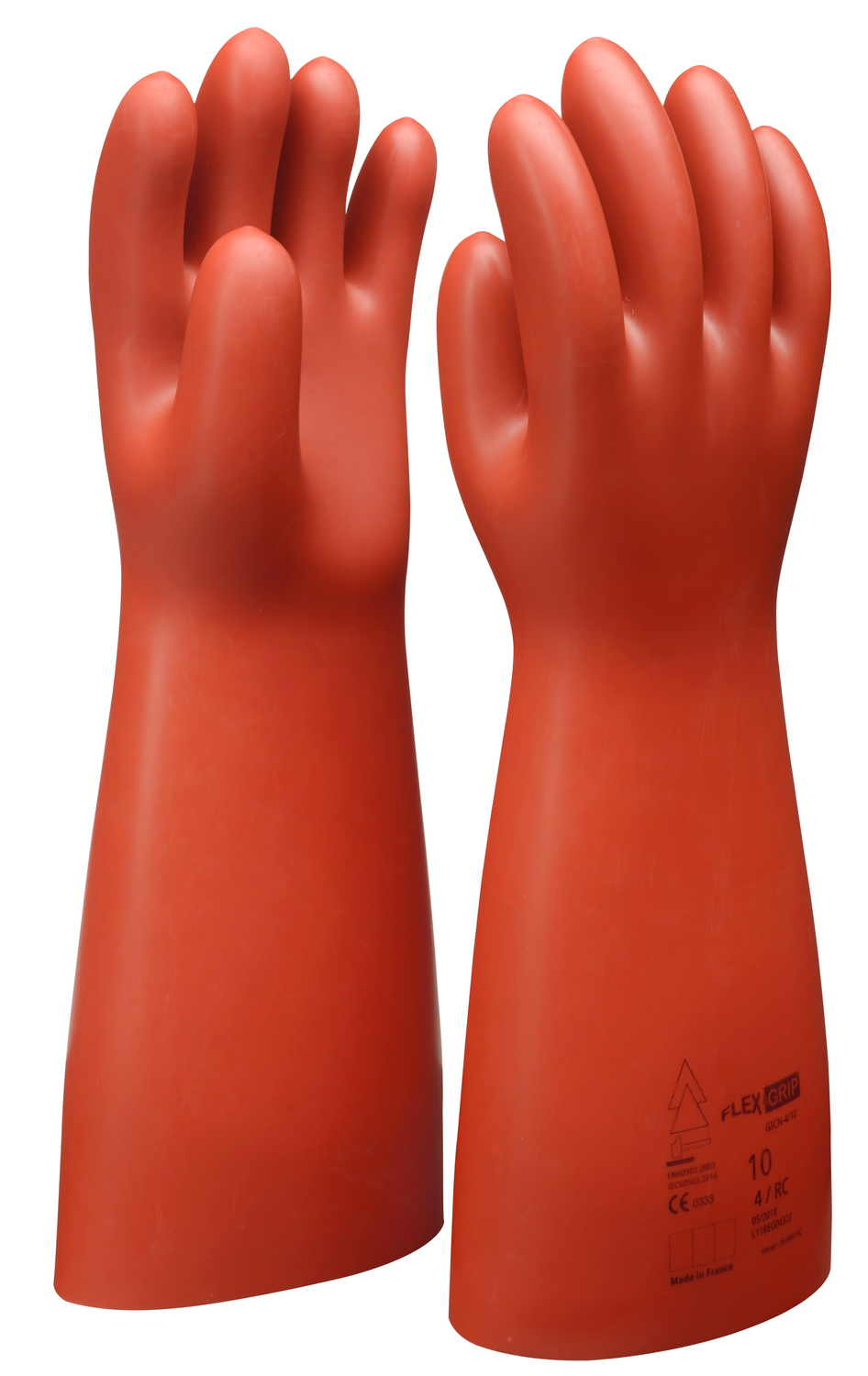 Elektriker-Schutzhandschuh mit mechanischem Schutz, Größe 11, Klasse 0, rot