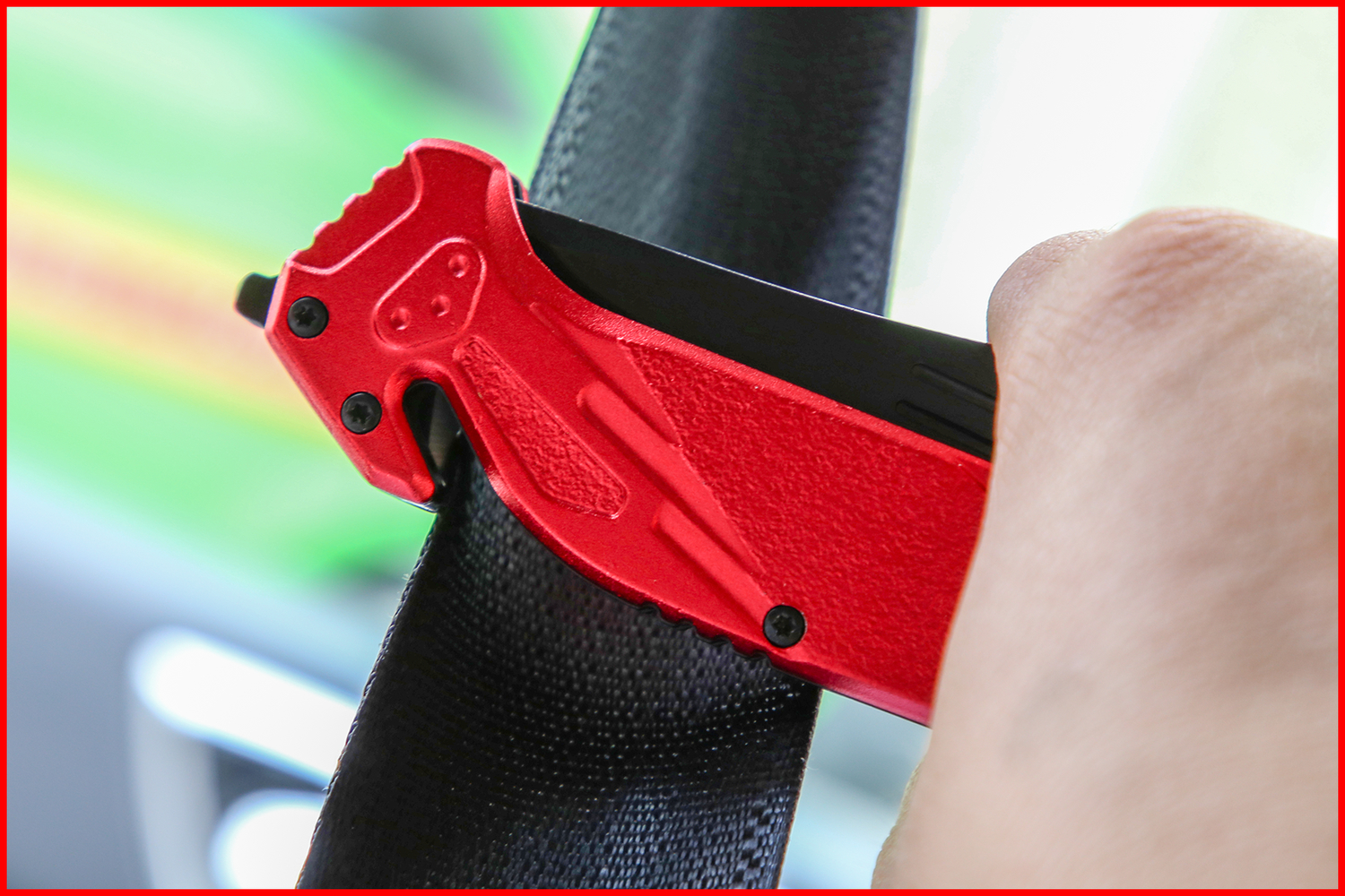 Klappmesser mit Arretierung und Gurtschneider