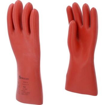 Elektriker-Schutzhandschuh mit mechanischen und thermischen Schutz, Größe 12, Klasse 2, rot