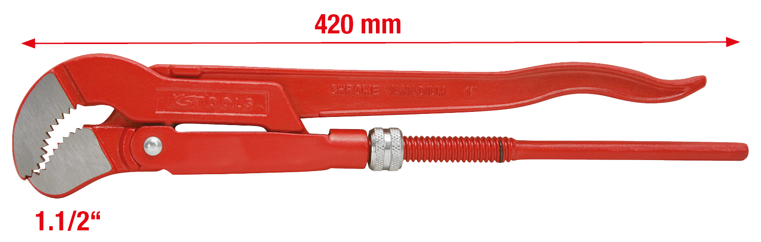 45° gewinkelte Eckrohrzange, 1.1/2``