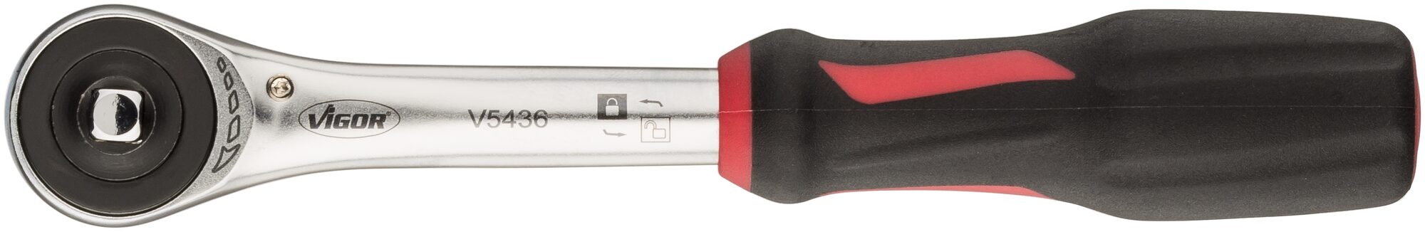 VIGOR 360° Drehgriff-Umschaltknarre · V5436 · Vierkant massiv 6,3 mm (1/4 Zoll) · 176 mm