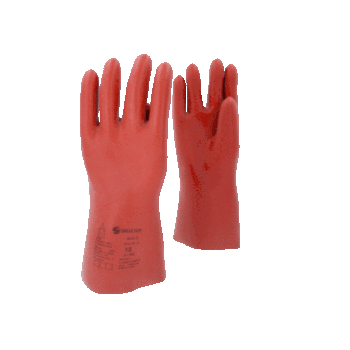 Elektriker-Schutzhandschuh mit mechanischen und thermischen Schutz, Größe 12, Klasse 2, rot