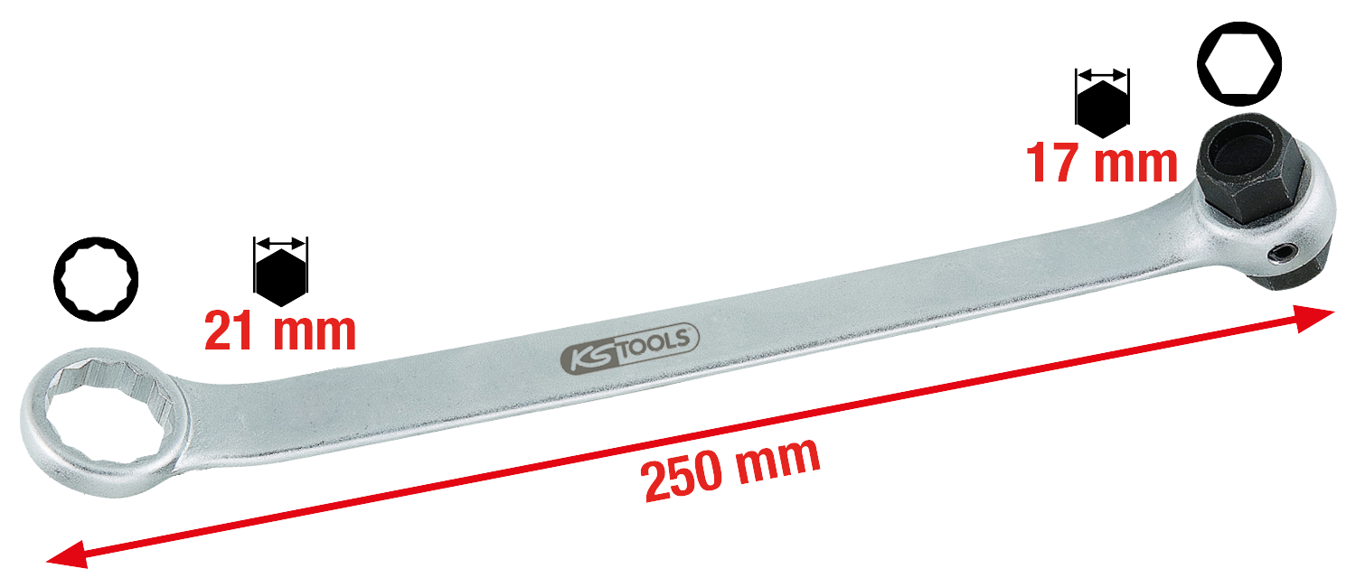 Öldienst-Schlüssel Innensechskant für VAG, 17x21mm