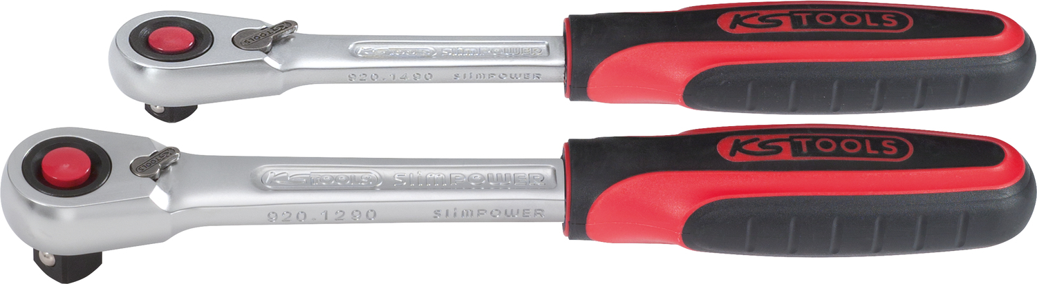 SlimPOWER Umschaltknarren-Satz, 2-tlg 1/4"+1/2"