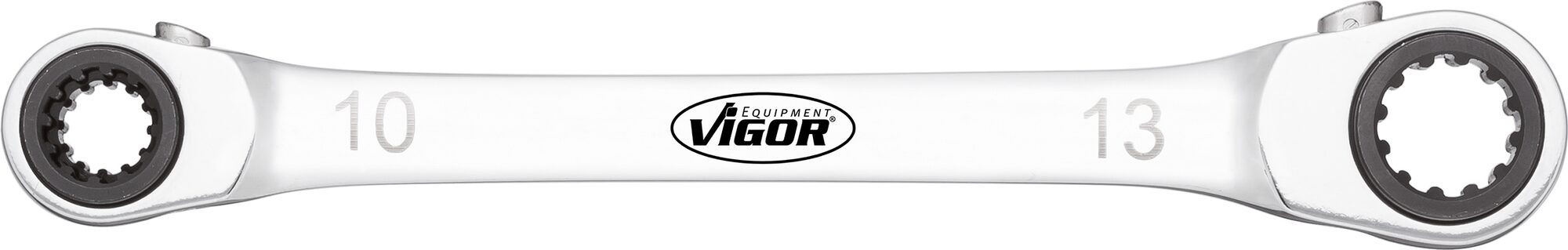 VIGOR Doppel Ratschen-Ringschlüssel · V3607 · Multiprofil · 8?x?12 · 10?x?13
