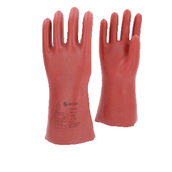 Elektriker-Schutzhandschuh mit mechanischen und thermischen Schutz, Größe 12, Klasse 0, rot