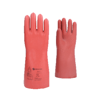 Elektriker-Schutzhandschuh mit mechanischem Schutz, Größe 12, Klasse 4, rot