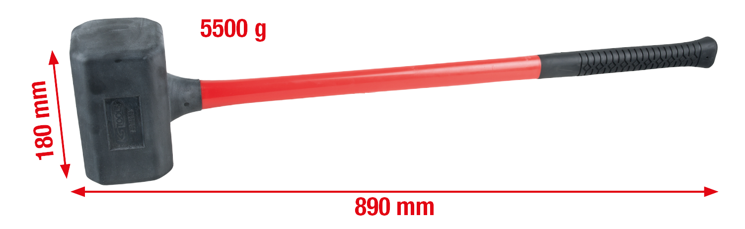 Rückschlagfreier Schonhammer, XL, 5500g