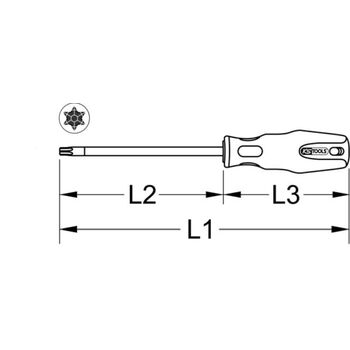 ERGOTORQUEplus Schraubendreher Torx mit Kugelkopf, T20