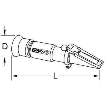 Refraktometer - optisches Prüfgerät für Batterieflüssigkeit, Frostschutzmittel und AdBlue®-Zusätze
