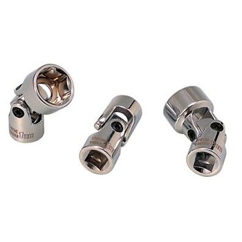 3/8" CHROMEplus Sechskant-Stecknuss mit Gelenk, 15mm
