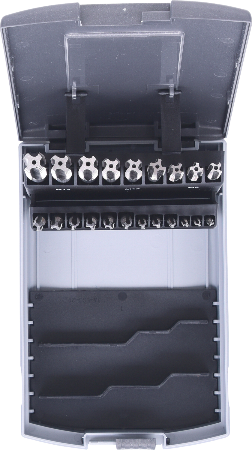 HSS CO Handgewindebohrer-Satz M, Kunststoffkassette 21-tlgM3-M12