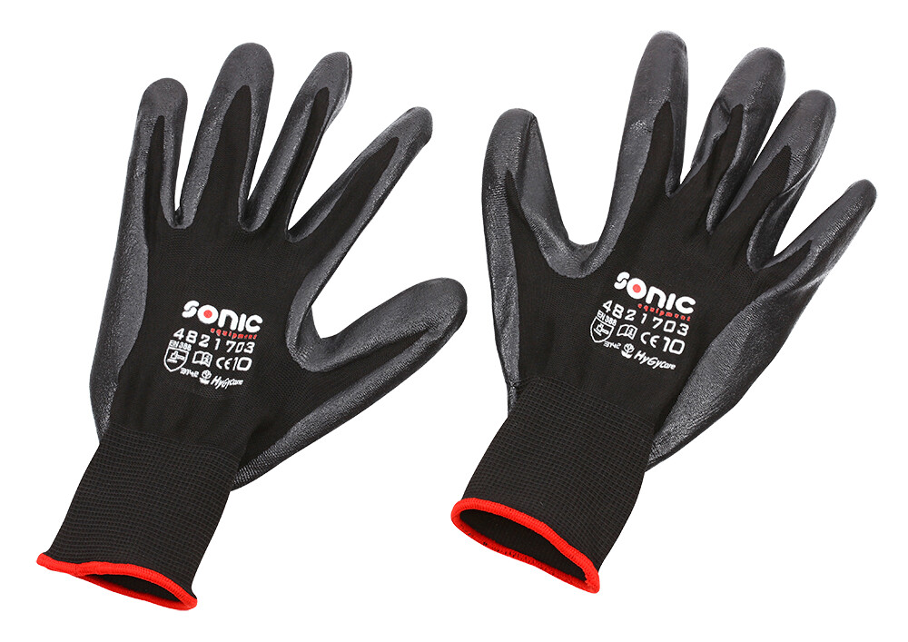 Unterlage, Werkstattausrüstung Sonic Nitrilhandschuhe Größe10 extra large 4821703