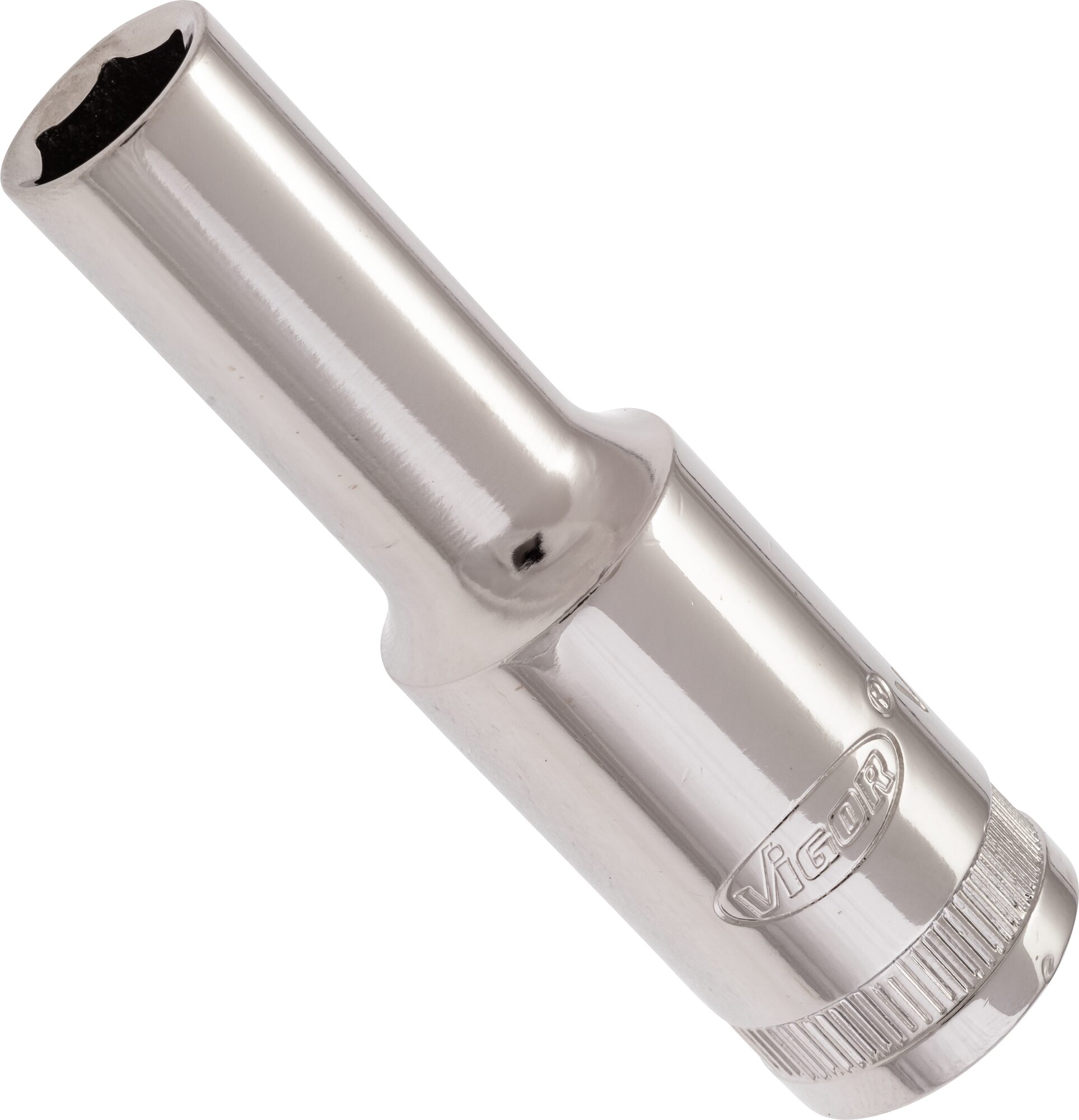 VIGOR Sechskant Steckschlüsseleinsatz · lang · V2579N · Vierkant hohl 12,5 mm (1/2 Zoll) · Außen Sechskant Profil · 10 mm