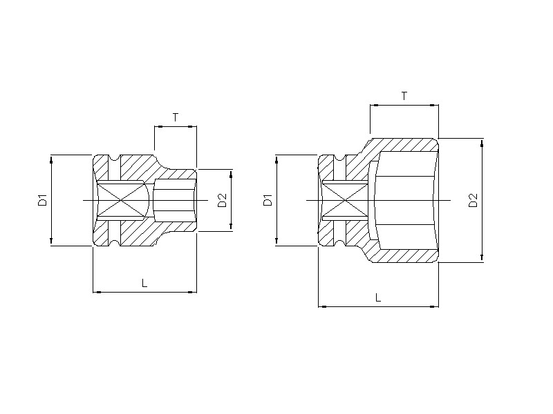 Werkzeug Sonic Kraft-Stecknuss 1" 6-kant 55mm 35555