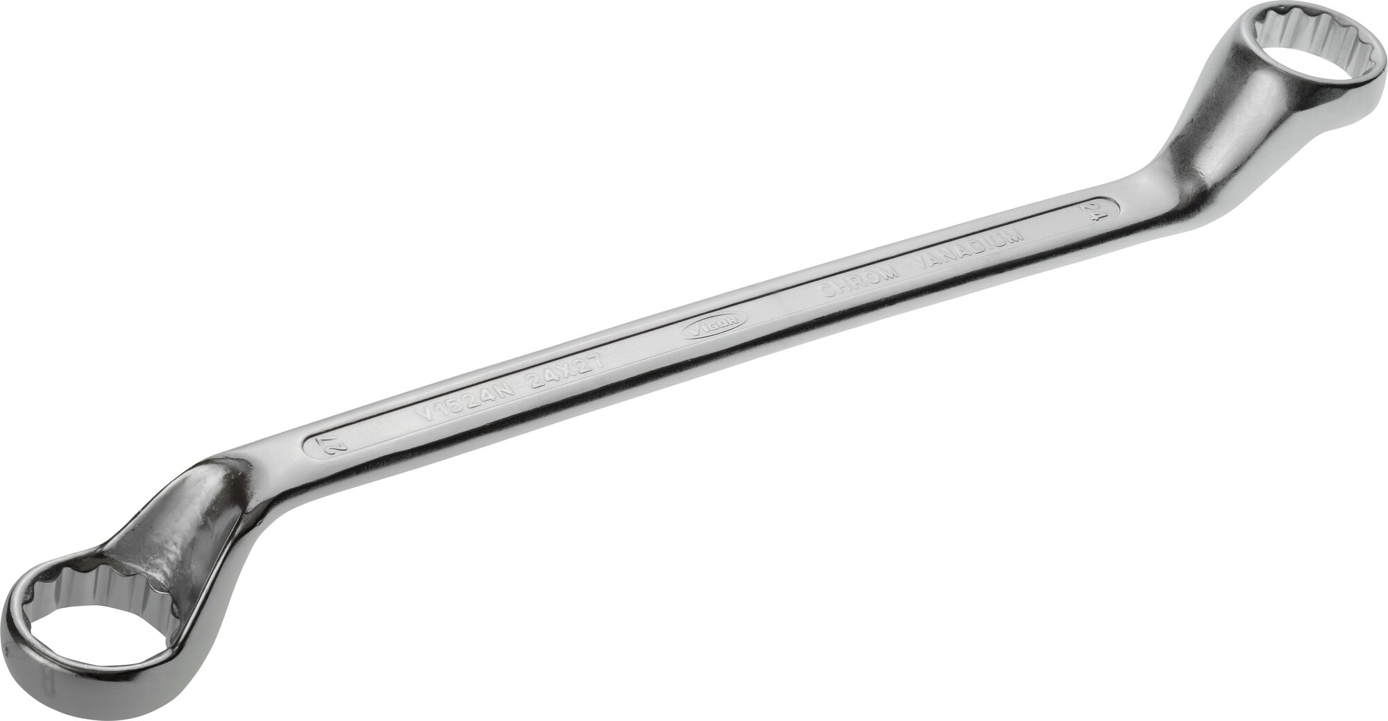 VIGOR Doppel-Ringschlüssel · V1524N-24X27 · Außen Doppel-Sechskant Profil · 24 x 27 mm