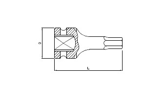 Werkzeug Sonic Kraft-Biteinsatz 1/2" Innensechskant ein Stück 60mmL 19mm 86406019