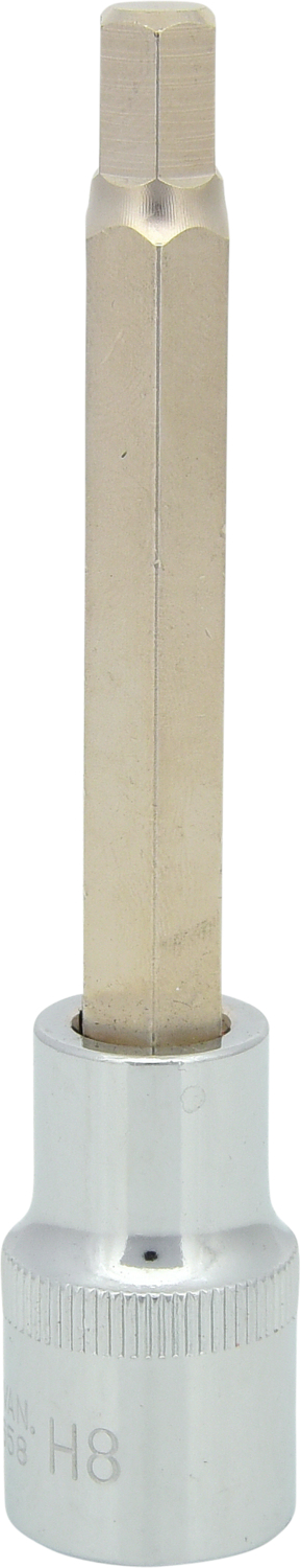 1/2" CHROMEplus Bit-Stecknuss Innensechskant, lang, 8mm