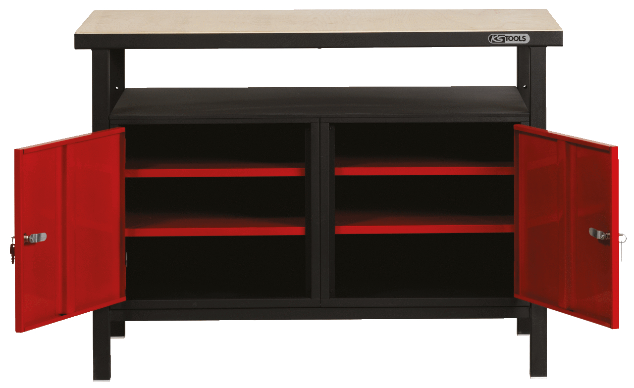 Profi-Werkbank mit 2 Türen, H840xB1200xT600mm