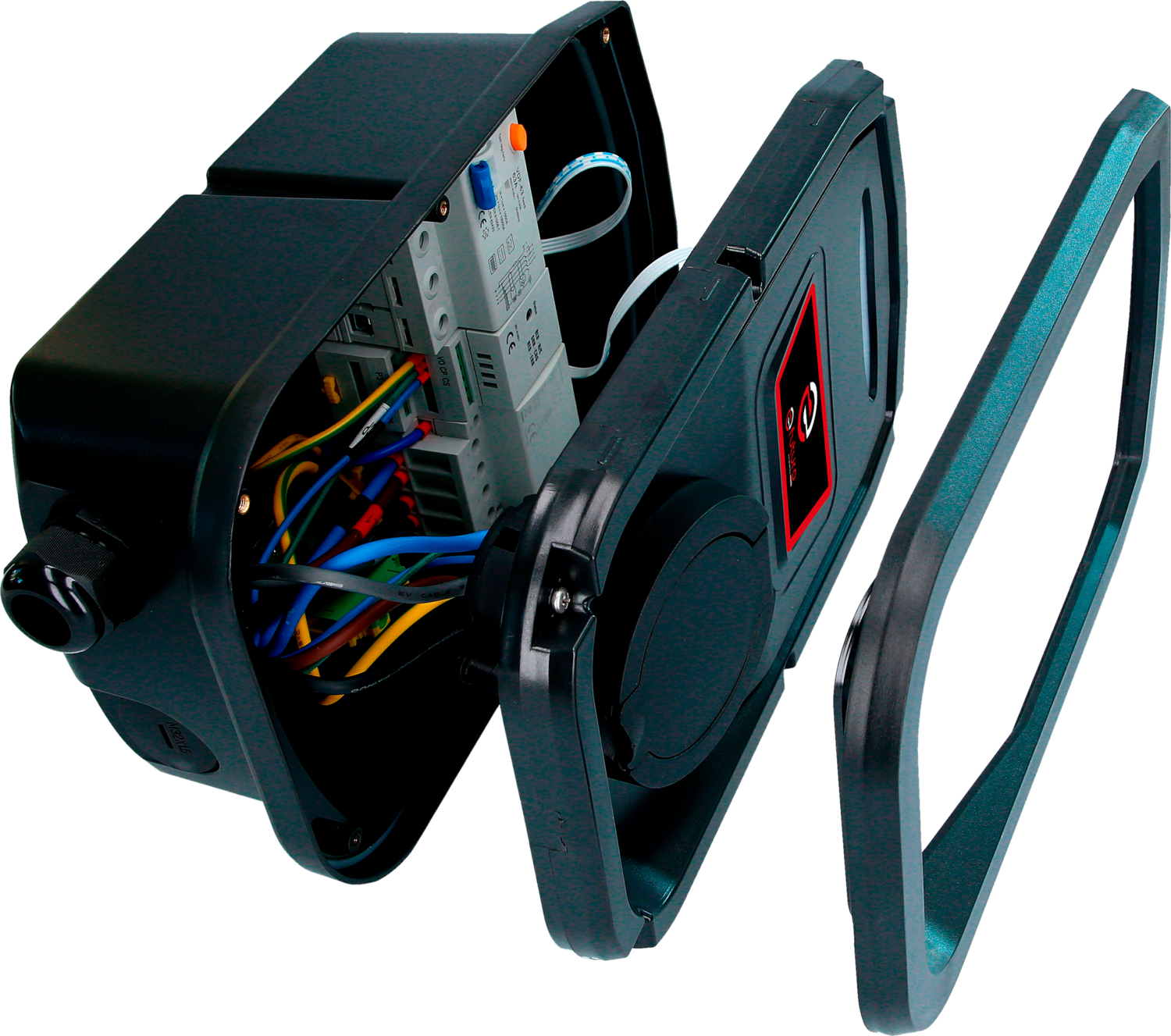efuturo Wallbox mit Typ 2 Steckdose, 3 Phasen, bis zu 22 kW, 32 A, 400 V, Mode 3, ohne RFID Zugangskontrolle, ohne Stromzähler