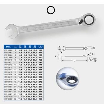 Ratschen-Ringschlüssel KS TOOLS BT013809 Ratschen-Ringschlüssel KS TOOLS BT013809