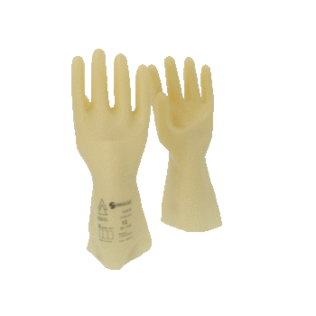 Elektriker-Schutzhandschuh mit Schutzisolierung, Größe 12, Klasse 00, weiß