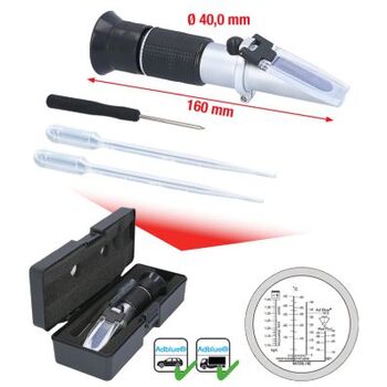 Refraktometer - optisches Prüfgerät für Batterieflüssigkeit, Frostschutzmittel und AdBlue®-Zusätze