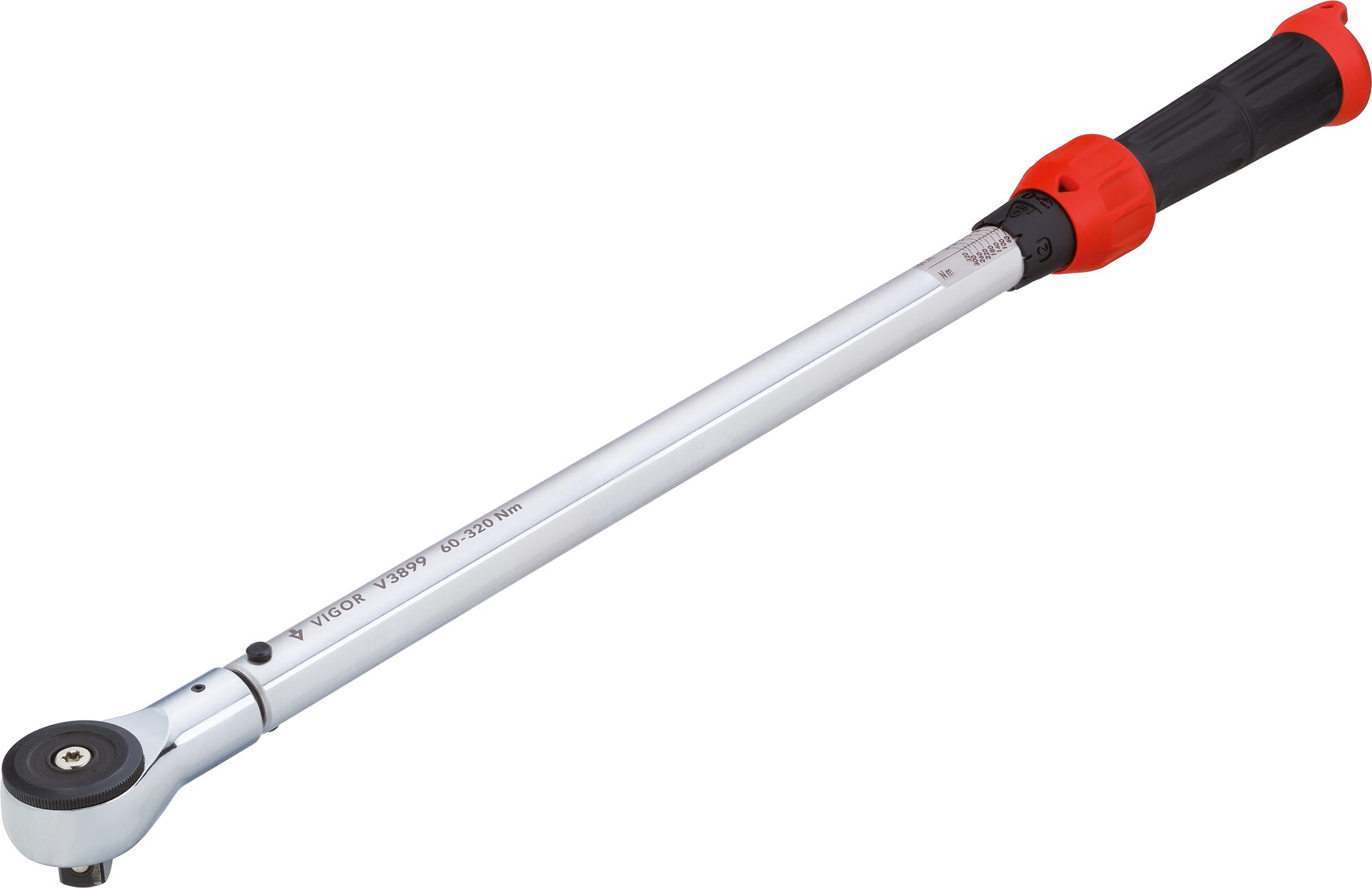 VIGOR Drehmomentschlüssel · V3899 · Nm min-max: 60 – 320 Nm · Toleranz: 4% · Vierkant massiv 12,5 mm (1/2 Zoll) · 610 mm