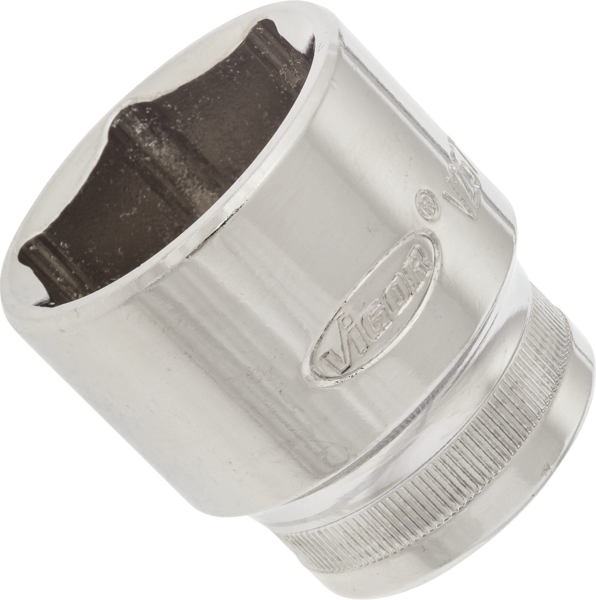 VIGOR Sechskant Steckschlüsseleinsatz · V2572N · Vierkant hohl 12,5 mm (1/2 Zoll) · Außen Sechskant Profil · 30 mm