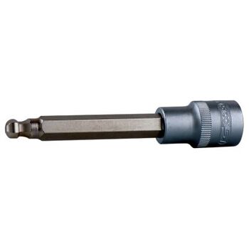 3/8" Bit-Stecknuss Innensechskant mit Kugelkopf, lang, 10mm