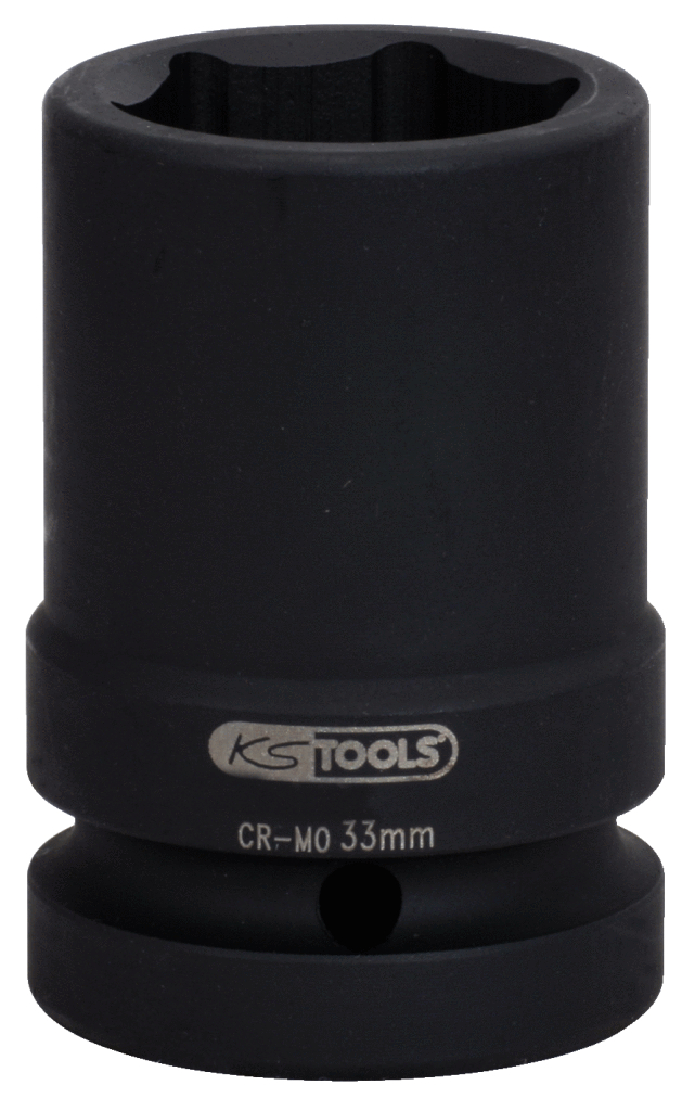 1" Sechskant-Kraft-Stecknuss, mittel lang, 33mm
