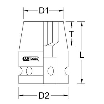 3/8" Sechskant-Kraft-Stecknuss, kurz, 24mm