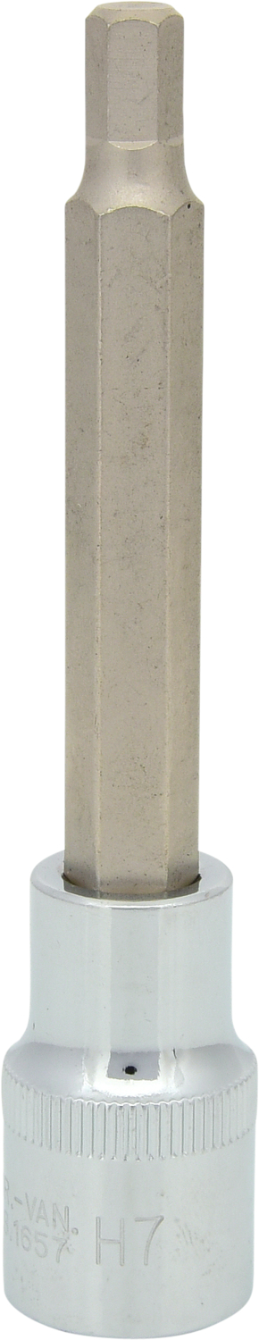 1/2" CHROMEplus Bit-Stecknuss Innensechskant, lang, 7mm